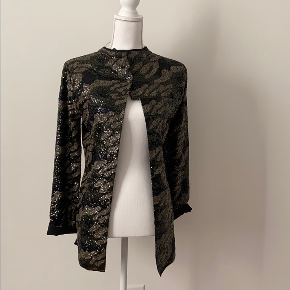 BCBG max Azaria beaded Sequence jacket